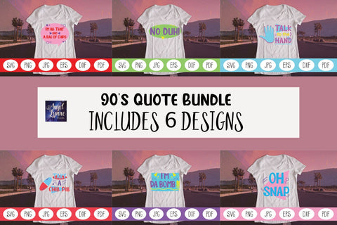 90s Quote Bundle | 90s Quote SVG Bundle | Vintage Quote SVG SVG Angel Lynne Designs 