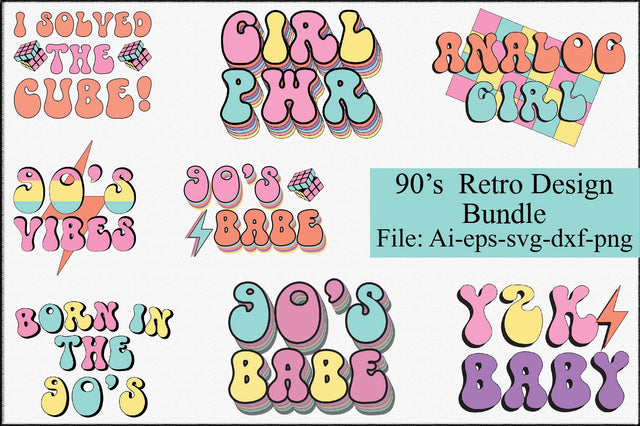90’s Retro Design Bundle- SVG SVGista 