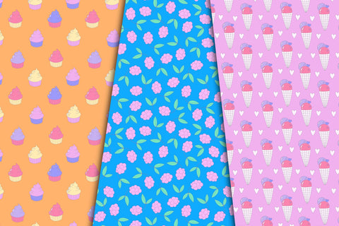 90s Retro Patterns Digital Pattern Rin Green 