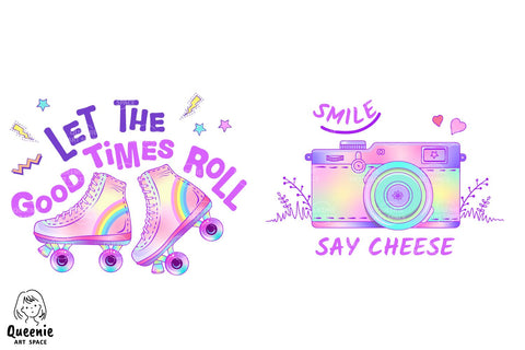 90s Retro Sublimation Bundle Sublimation Q-nie Art Space 