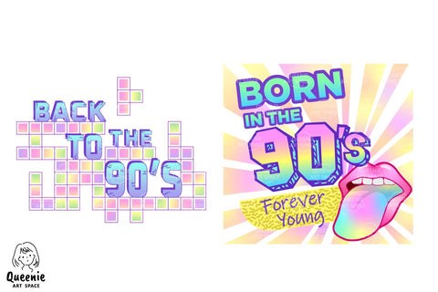 90s Retro Sublimation Bundle Sublimation Q-nie Art Space 