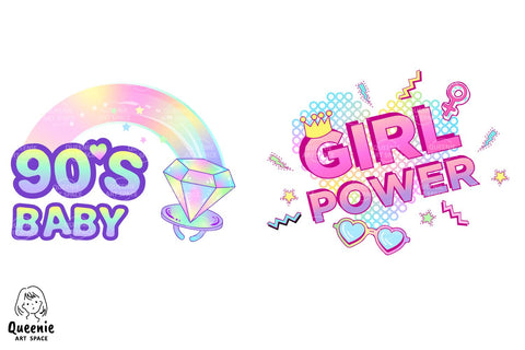 90s Retro Sublimation Bundle Sublimation Q-nie Art Space 