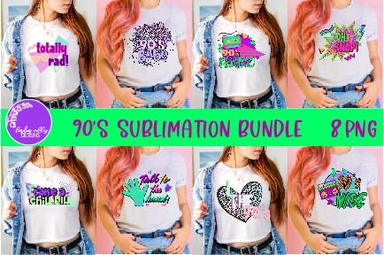 90s Sublimation Bundle-90's PNG Designs Sublimation Linden Valley Designs 