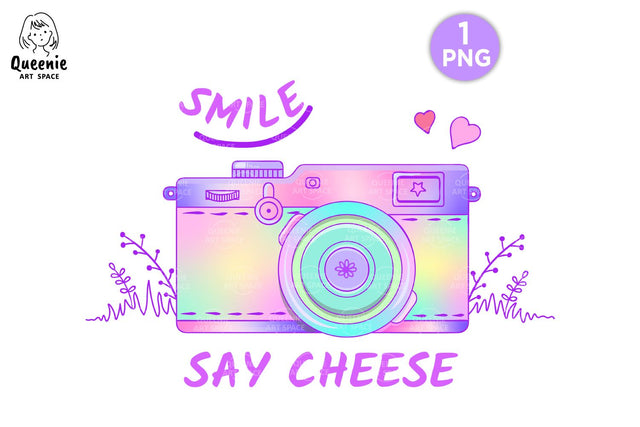 90's Vintage Camera Sublimation Clipart Sublimation Q-nie Art Space 