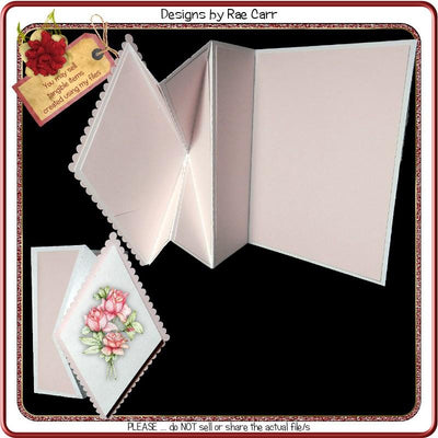 911 Diamond Folded Card SVG Designs by Rae 