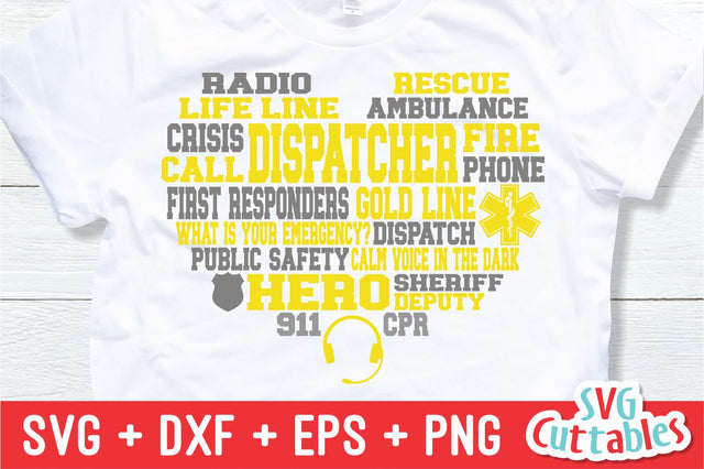 911 Dispatcher Subway Heart Svg Cuttables 