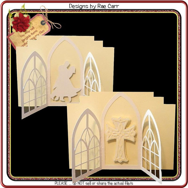 918 Wedding, Sympathy or Easter Gate Fold Card SVG Designs by Rae 