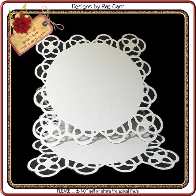 925 Easel with Fancy Edges and Topper SVG Designs by Rae 