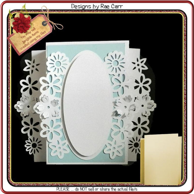 930 Floral Fold Back Card SVG Designs by Rae 