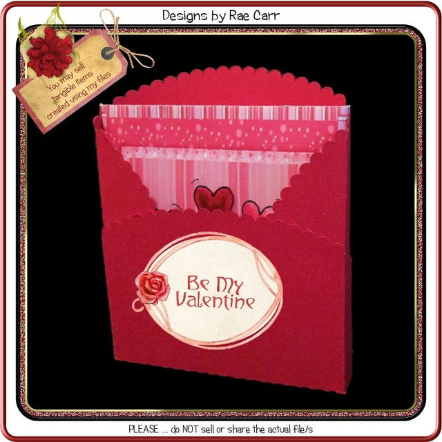 941 Scalloped or Plain Gift Bag or Box SVG Designs by Rae 