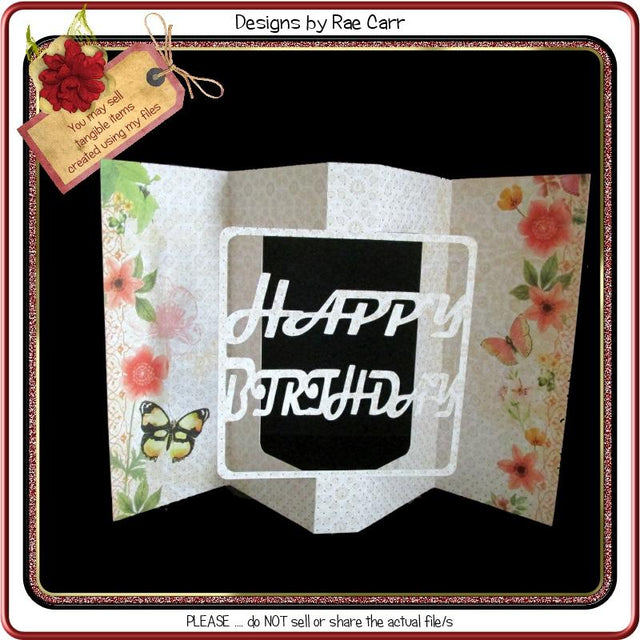 944 Happy Birthday Pop Out Card SVG Designs by Rae 