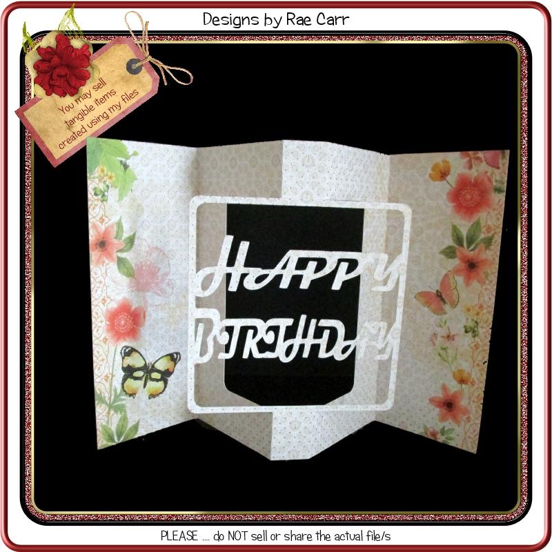 944 Happy Birthday Pop Out Card SVG Designs by Rae 