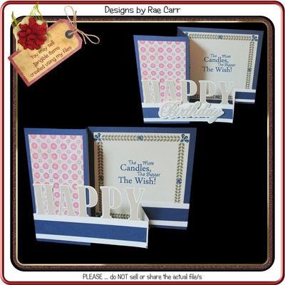 955 HAPPY ZFold Card SVG Designs by Rae 