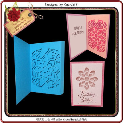 958 Fancy Floral Box Card SVG Designs by Rae 
