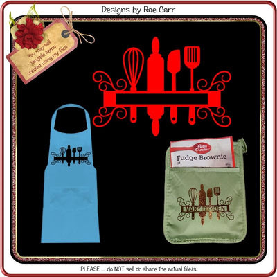 977 Kitchen Utensils Vinyl SVG Designs by Rae 