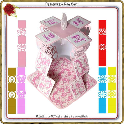 985 Fancy Pull Up Greeting Card SVG Designs by Rae 