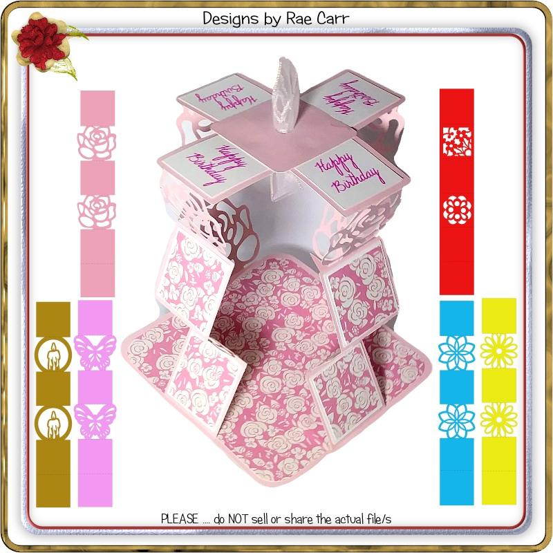 985 Fancy Pull Up Greeting Card SVG Designs by Rae 