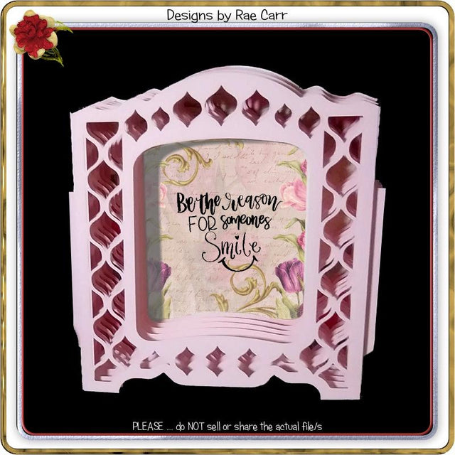 987 Layered Sliceform Lattice Greeting Card SVG Designs by Rae 