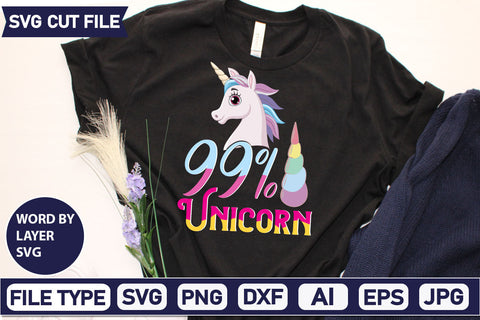 99% Unicorn SVG Cut File SVG DesignPlante 503 
