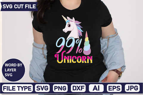 99% Unicorn SVG Cut File SVG DesignPlante 503 