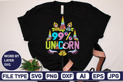 99% Unicorn SVG Cut File SVG DesignPlante 503 