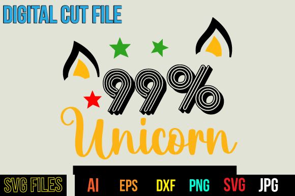 99% Unicorn SVG Design SVG BlackCatsMedia 