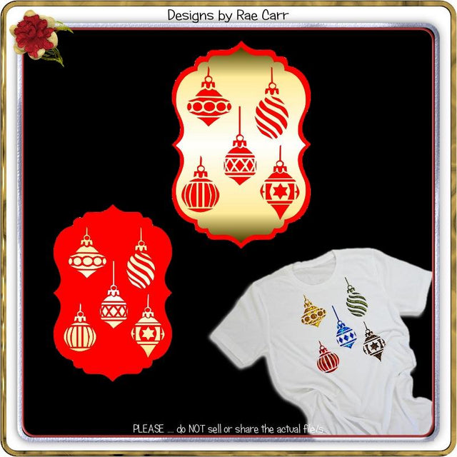 994 Christmas Ornaments SVG Designs by Rae 