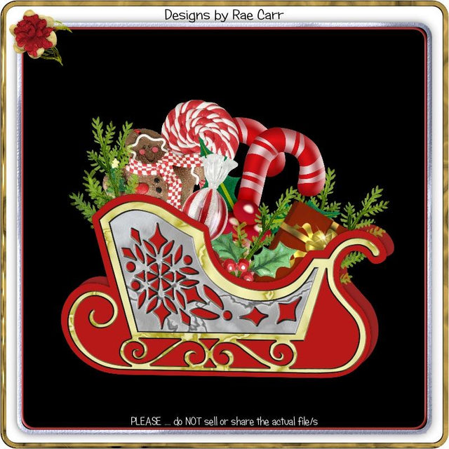 995 Christmas Treat Box or Topper SVG Designs by Rae 