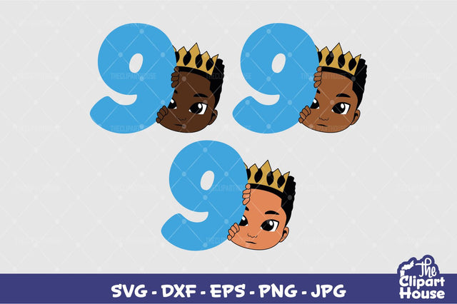 9th Birthday Boy Peek SVG The Clipart House 