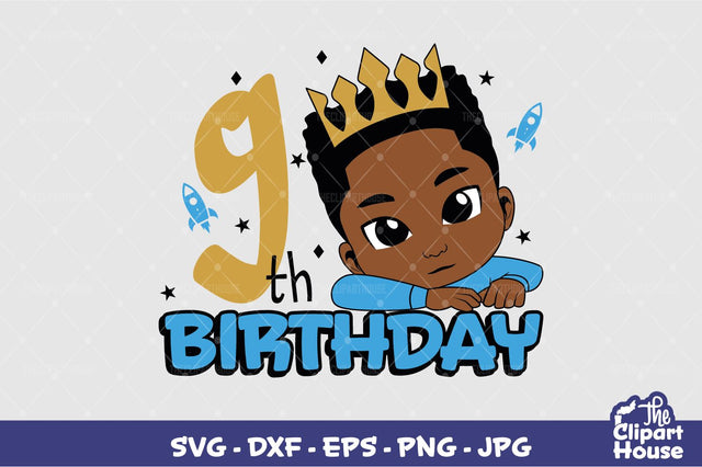 9th Birthday Boy SVG The Clipart House 