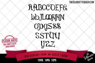 9th Century.From An Auglo-Saxon alphabets - ABC letters SVG Loveleen Kaur 