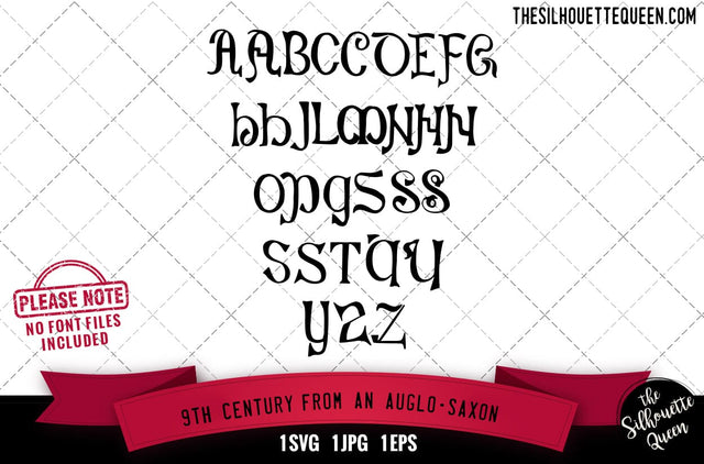 9th Century.From An Auglo-Saxon alphabets - ABC letters SVG Loveleen Kaur 