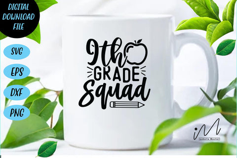 9th grade squad svg,Kindergarten Teacher Svg, Cool Teacher T-shirt svg, Cut files, Funny Teacher Svg SVG Isabella Machell 