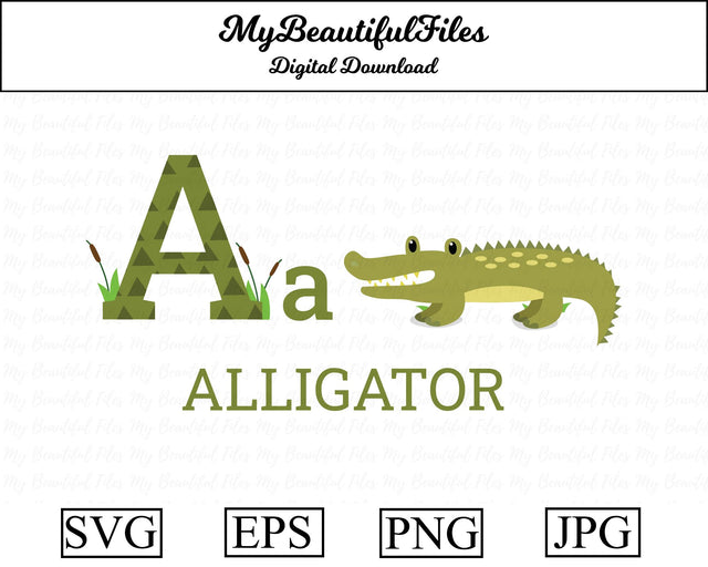 a-alligator - school SVG MyBeautifulFiles 