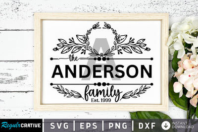 A Anderson The family SVG Design SVG Regulrcrative 