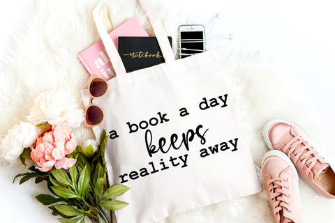 A Book a Day I Book Lovers SVG I Book Reading SVG I Book SVG SVG Happy Printables Club 