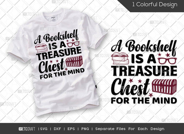 A Bookshelf Is A Treasure Chest For The Mind SVG Cut File | Librarian Svg | Bookworm Svg | Bookish Svg | Book Lover Svg | Reading Quote Svg SVG ETC Craft 