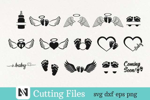 A Bundle of 15 Baby Svg Vector Files - Baby Svg, Toddler Svg SVG Pinoyart Kreatib 
