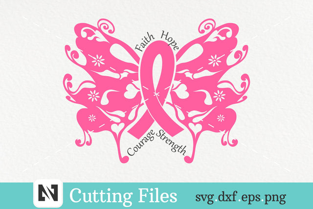 A Cancer Awareness Butterfly Svg Vector File SVG Pinoyart Kreatib 