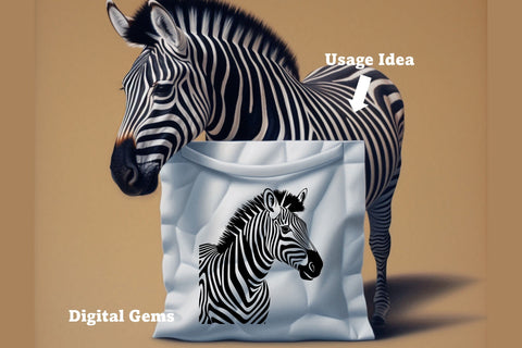 A Collection of 5 Zebra-Themed SVG Files SVG Digital Gems 