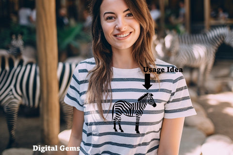 A Collection of 5 Zebra-Themed SVG Files SVG Digital Gems 