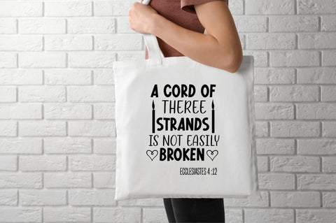 A cord of theree strands is not easily broken ecclesiastes 4 :12 SVG SVG DESIGNISTIC 