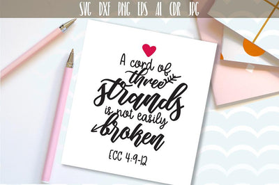 A Cord Of Three Strands Is Not Easily Broken SVG SVG VectorSVGdesign 