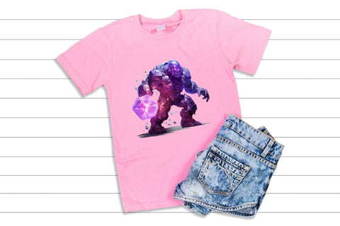A Fantasy Golem with an Purple Aura Bundle SVG Regulrcrative 