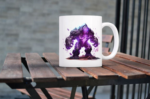 A Fantasy Golem with an Purple Aura Bundle SVG Regulrcrative 