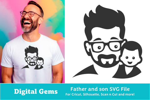 A Father and Son SVG File. SVG Digital Gems 