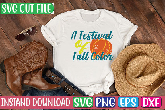 A Festival of Fall Color SVG Cut File SVGs, Quotes and Sayings, Food & Drink, Holiday,On Sale, SVG Studio Innate 