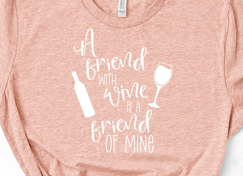 A Friend with Wine SVG Design SVG Ikonart Design Shop 