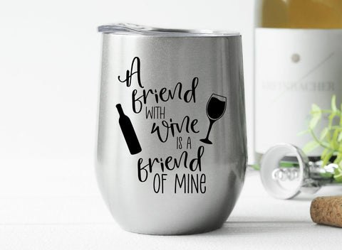 A Friend with Wine SVG SVG So Fontsy Design Shop 