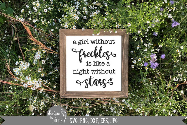 A girl without freckles svg SVG Designs by Jolein 